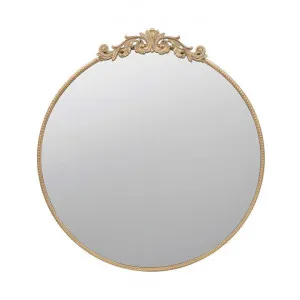 Marseille Iron Frame Round Wall Mirror, 90cm, Gold by Florabelle, a Mirrors for sale on Style Sourcebook