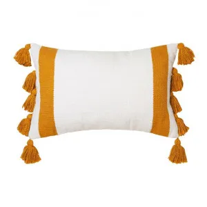 Casey Cotton Lumbar Cushion, Ivory / Mustard by j.elliot HOME, a Cushions, Decorative Pillows for sale on Style Sourcebook