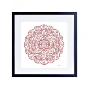 Marrakesh Mandala in Blush Pink Fine Art Print | FRAMED Black Boxed Frame Square (30cm x 30cm) by Luxe Mirrors, a Artwork & Wall Decor for sale on Style Sourcebook