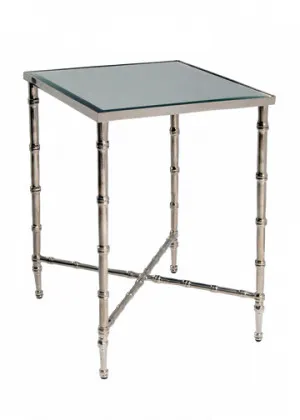 BAMBOO' Nickel Square Side Table by Style My Home, a Side Table for sale on Style Sourcebook