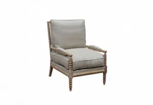 Bobbin  Linen and Oak Armchair- Oak and Oatmeal by Style My Home, a Chairs for sale on Style Sourcebook