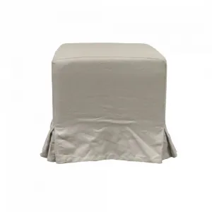 Capri' Upholstered Slipcover Cube Ottoman by Style My Home, a Ottomans for sale on Style Sourcebook