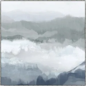 Mountain Mist 1' Canvas in Antique Silver Frame by Style My Home, a Painted Canvases for sale on Style Sourcebook