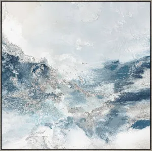 Foamy Sea' Canvas in Antique Silver Frame by Style My Home, a Painted Canvases for sale on Style Sourcebook