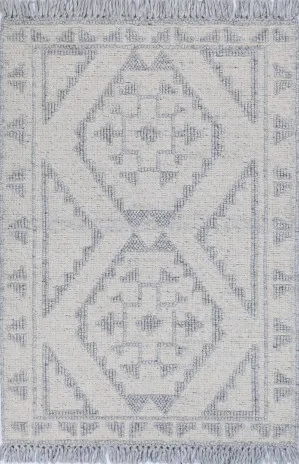 Diego Ornamental Light Grey Wool Rug by Wild Yarn, a Contemporary Rugs for sale on Style Sourcebook