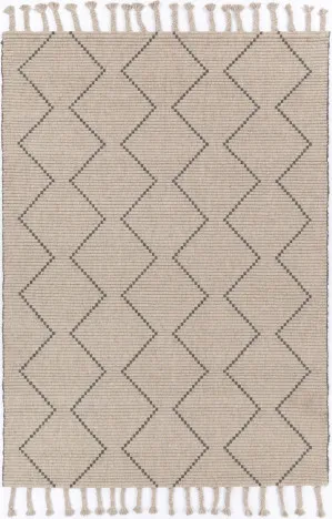 Petrus Diamond Tassel Ash Rug by Wild Yarn, a Contemporary Rugs for sale on Style Sourcebook