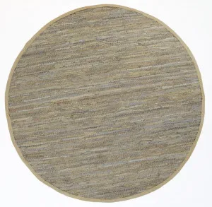 Gypsy Modern Beige Sage Leather Rug by Wild Yarn, a Contemporary Rugs for sale on Style Sourcebook