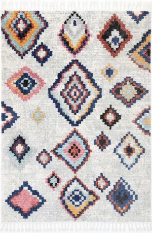 Hal Vintage Boho Agadir White Rug by Wild Yarn, a Persian Rugs for sale on Style Sourcebook