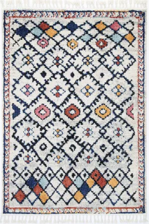 Hal Vintage Boho Ifran Blue Rug by Wild Yarn, a Persian Rugs for sale on Style Sourcebook