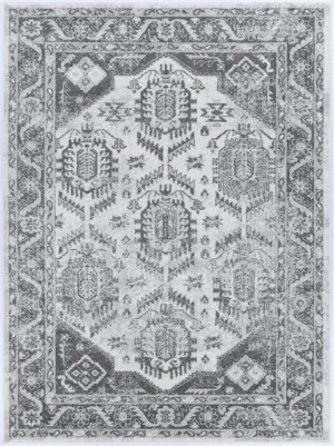 Cosquer White Grey Traditional Rug by Wild Yarn, a Persian Rugs for sale on Style Sourcebook