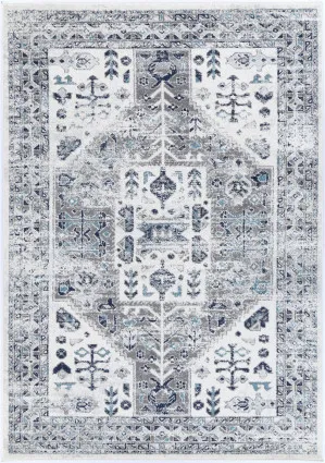Celts Cream Blue Traditional Rug by Wild Yarn, a Persian Rugs for sale on Style Sourcebook
