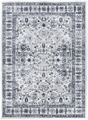 Bonaparte Navy Cream Traditional Rug by Wild Yarn, a Persian Rugs for sale on Style Sourcebook