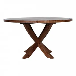 Mango Creek Round Dining Table 120cm in Rustic Chocolate by OzDesignFurniture, a Dining Tables for sale on Style Sourcebook