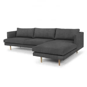 Denmark 3 Seater Fabric Sofa With Right Chaise - Metal Grey by Interior Secrets - AfterPay Available by Interior Secrets, a Sofas for sale on Style Sourcebook