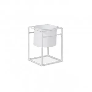 Brent Metal Plant Stand White - Short by Mocka, a Plant Holders for sale on Style Sourcebook