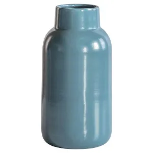 Barbican Iron Flask Vase, Large, Blue by Casa Bella, a Vases & Jars for sale on Style Sourcebook