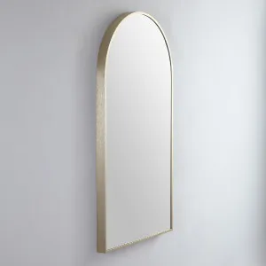Remer Modern Arch 500mm Mirror Brushed Brass Frame by Remer, a Vanity Mirrors for sale on Style Sourcebook