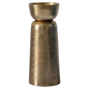Buriti Metal Candle Holder, Large, Gold by Casa Bella, a Candle Holders for sale on Style Sourcebook