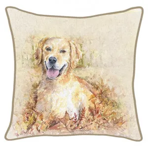 Poyston Watercolour Scatter Cushion, Golden Retriever by Casa Bella, a Cushions, Decorative Pillows for sale on Style Sourcebook
