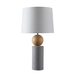 Valerie Concrete & Timber Base Table Lamp by Lumi Lex, a Table & Bedside Lamps for sale on Style Sourcebook