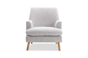 Linda Classic Armchair, Grey Fabric, by Lounge Lovers by Lounge Lovers, a Chairs for sale on Style Sourcebook