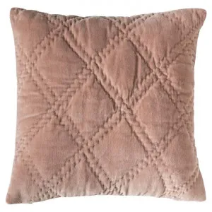 Virginia Quilted Cotton Velvet Scatter Cushion, Blush by Casa Bella, a Cushions, Decorative Pillows for sale on Style Sourcebook