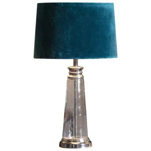 Gusto Glass Base Table Lamp, Clear / Teal by Casa Bella, a Table & Bedside Lamps for sale on Style Sourcebook