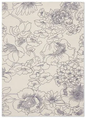Ted Baker Linear Floral Blue 162508 by Ted Baker, a Contemporary Rugs for sale on Style Sourcebook