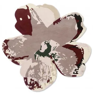 Ted Baker Shaped Magnolia Burgundy Round 162303 by Ted Baker, a Contemporary Rugs for sale on Style Sourcebook