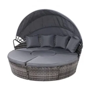 Dreobe Outdoor Day Bed Round Sofa - Grey by Interior Secrets - AfterPay Available by Interior Secrets, a Sofas for sale on Style Sourcebook