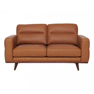 Astrid 2 Seater Sofa in Butler Leather Russet / Brown Leg by OzDesignFurniture, a Sofas for sale on Style Sourcebook