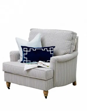 Madeline' Linen 2 Seater Lounge Navy by Style My Home, a Sofas for sale on Style Sourcebook