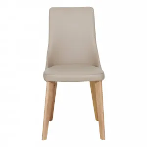 Panama Dining Chair in Leather Light Mocha / Clear by OzDesignFurniture, a Dining Chairs for sale on Style Sourcebook