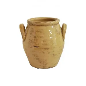 Ronan Terracotta Urn Vase, Small, Aged Yellow by Provencal Treasures, a Vases & Jars for sale on Style Sourcebook