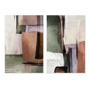 Abstract Squares Warm, Set Of 2 by Gioia Wall Art, a Prints for sale on Style Sourcebook