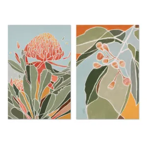 Waratah, Gumtree, Set Of 2 by Gioia Wall Art, a Prints for sale on Style Sourcebook