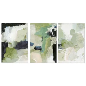 Green Abstract, Set Of 3, By Dan Hobday by Gioia Wall Art, a Prints for sale on Style Sourcebook