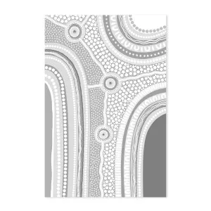 My 3 Pathways, Monotone , By Leah Cummins by Gioia Wall Art, a Aboriginal Art for sale on Style Sourcebook