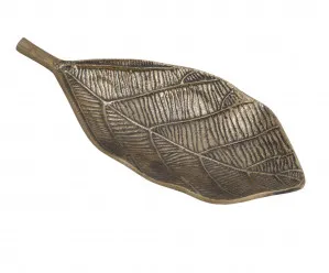 Leaf Dish Gold - 31cm x 13cm x 6cm by James Lane, a Decor for sale on Style Sourcebook