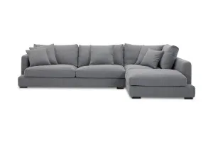 Long Beach Coastal Right-Hand Corner Sofa, Dark Grey, by Lounge Lovers by Lounge Lovers, a Sofas for sale on Style Sourcebook