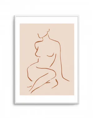 Female Form I | Terracotta by oliveetoriel.com, a Prints for sale on Style Sourcebook