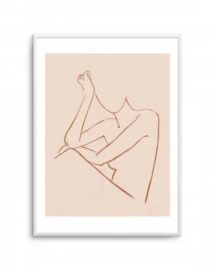 Female Form II | Terracotta by oliveetoriel.com, a Prints for sale on Style Sourcebook