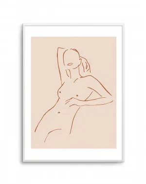 Female Form III | Terracotta by oliveetoriel.com, a Prints for sale on Style Sourcebook