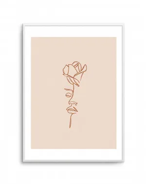 Her Wild Rose | Terracotta by oliveetoriel.com, a Prints for sale on Style Sourcebook