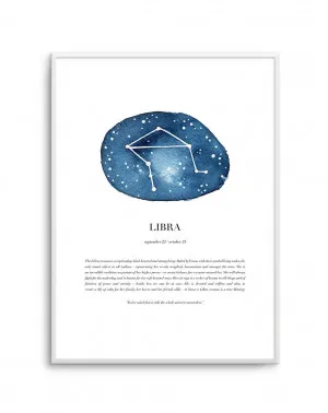 Libra | Watercolour Zodiac by oliveetoriel.com, a Prints for sale on Style Sourcebook