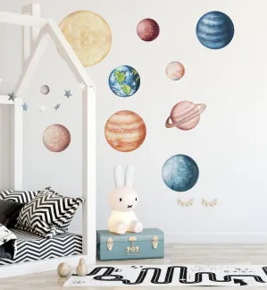 Solar System Decal Set by oliveetoriel.com, a Kids Stickers & Decals for sale on Style Sourcebook