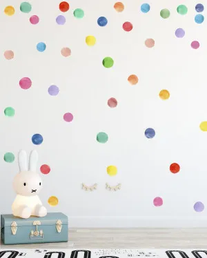 Rainbow Watercolour Dots Decal Set by oliveetoriel.com, a Kids Stickers & Decals for sale on Style Sourcebook