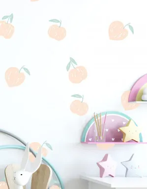 Izzy's Peaches Decal Set by oliveetoriel.com, a Kids Stickers & Decals for sale on Style Sourcebook