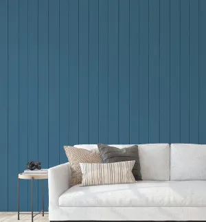 Tongue & Groove Wood Panel Wallpaper | Got the Blues by oliveetoriel.com, a Wallpaper for sale on Style Sourcebook