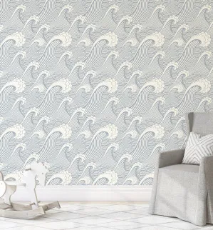 Classic Waves Wallpaper by oliveetoriel.com, a Wallpaper for sale on Style Sourcebook